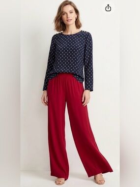 J. Crew 100% Silk Anchor Print Nautical Blouse Size 12